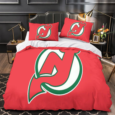 New Jersey Devils Bedding Set Quilt Duvet Cover Without Filler (Online Order Only)