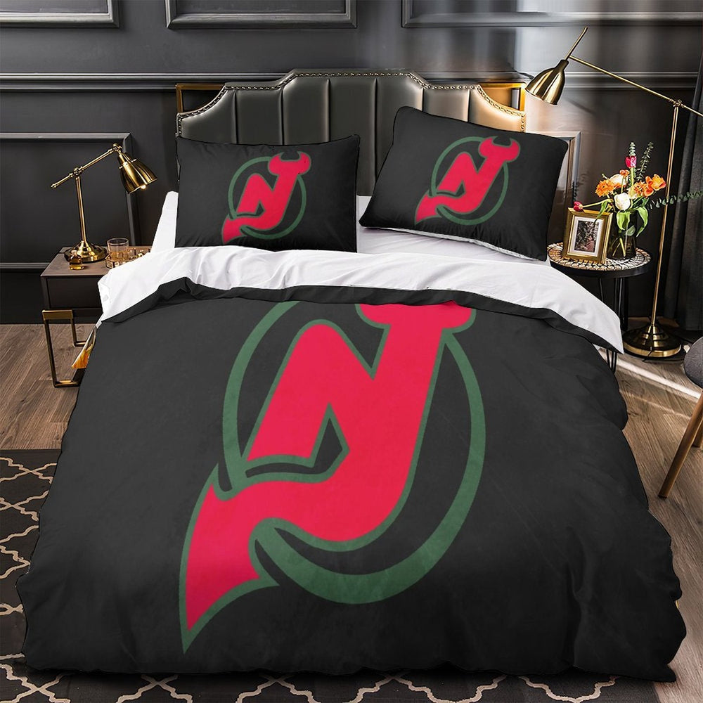New Jersey Devils Bedding Set Quilt Duvet Cover Without Filler (Online Order Only)