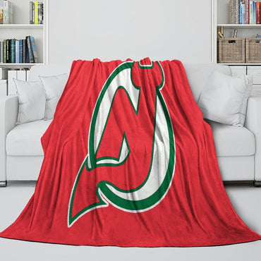 New Jersey Devils Blanket Flannel Throw Kids Room Decoration (Online Order Only)