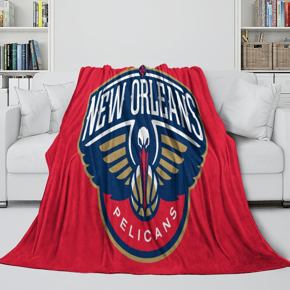 New Orleans Pelicans Blanket Flannel Fleece Throw Room Decoration (Online Order Only)