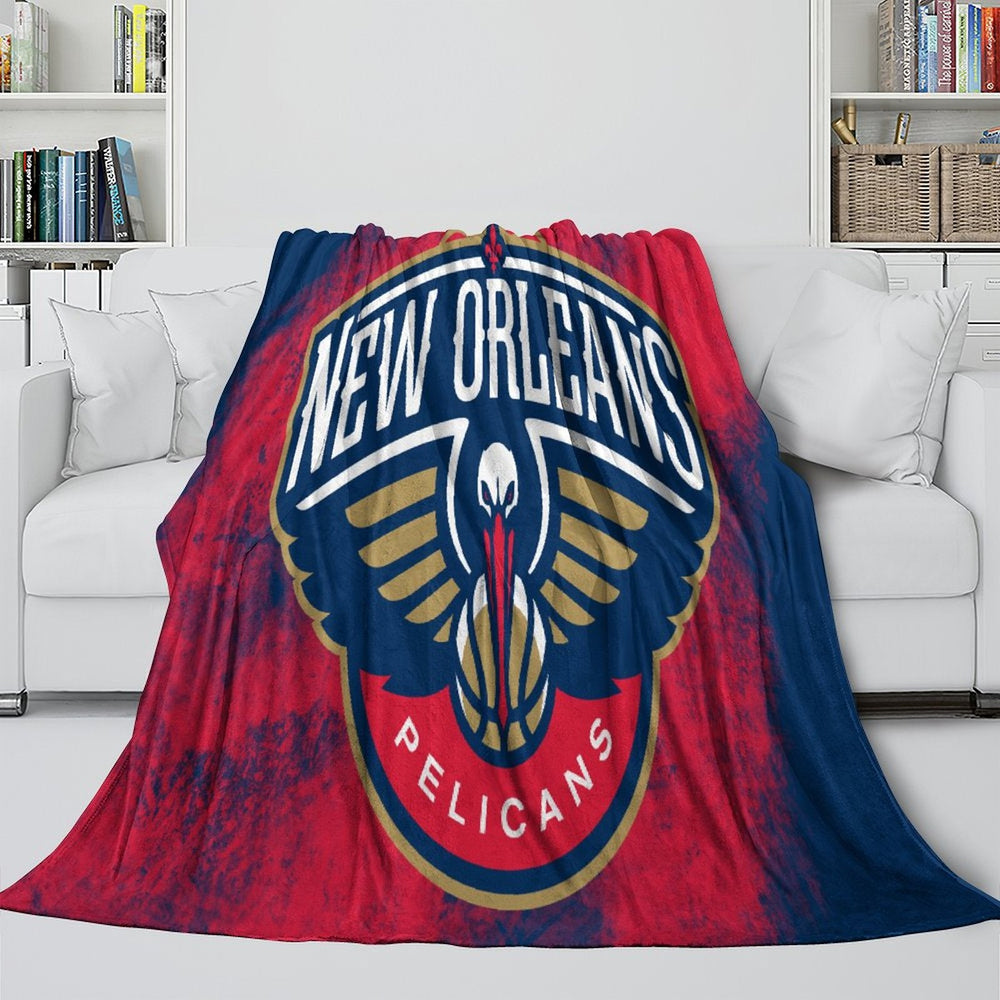 New Orleans Pelicans Blanket Flannel Fleece Throw Room Decoration (Online Order Only)
