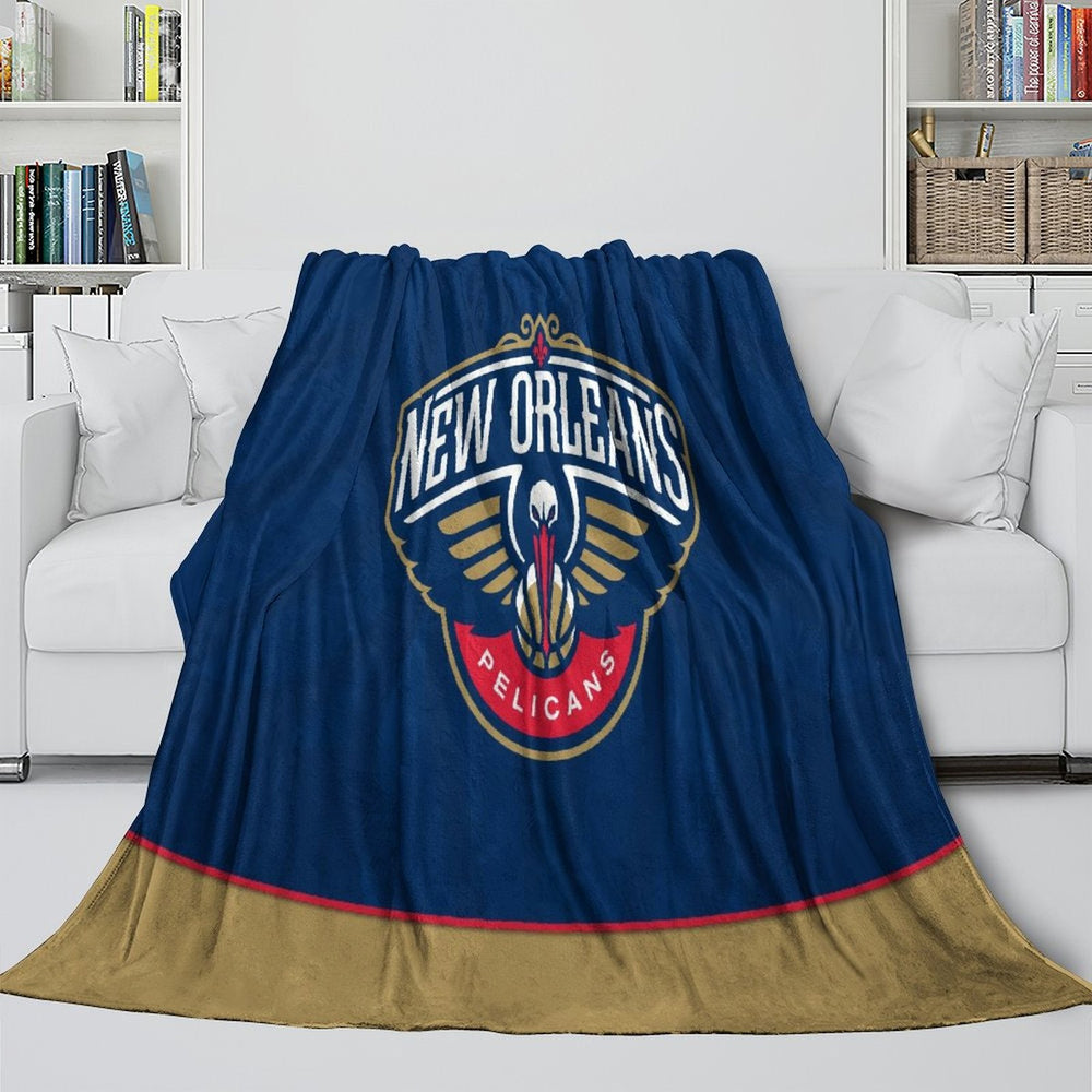 New Orleans Pelicans Blanket Flannel Fleece Throw Room Decoration (Online Order Only)