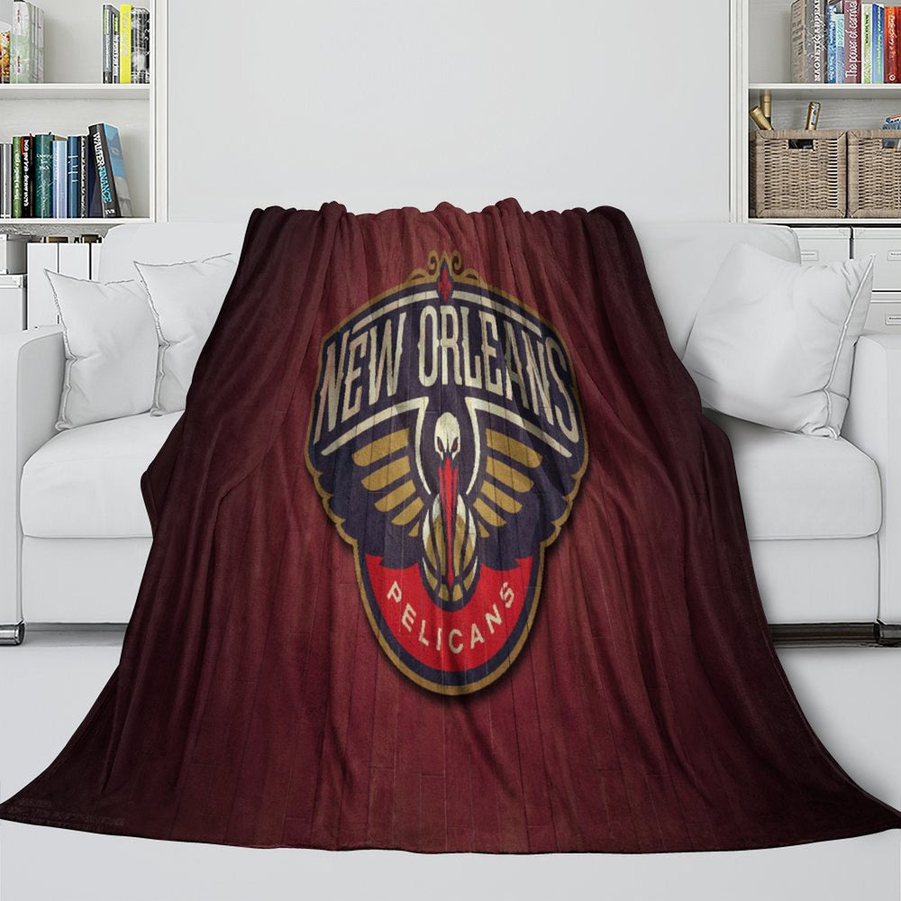 New Orleans Pelicans Blanket Flannel Fleece Throw Room Decoration (Online Order Only)