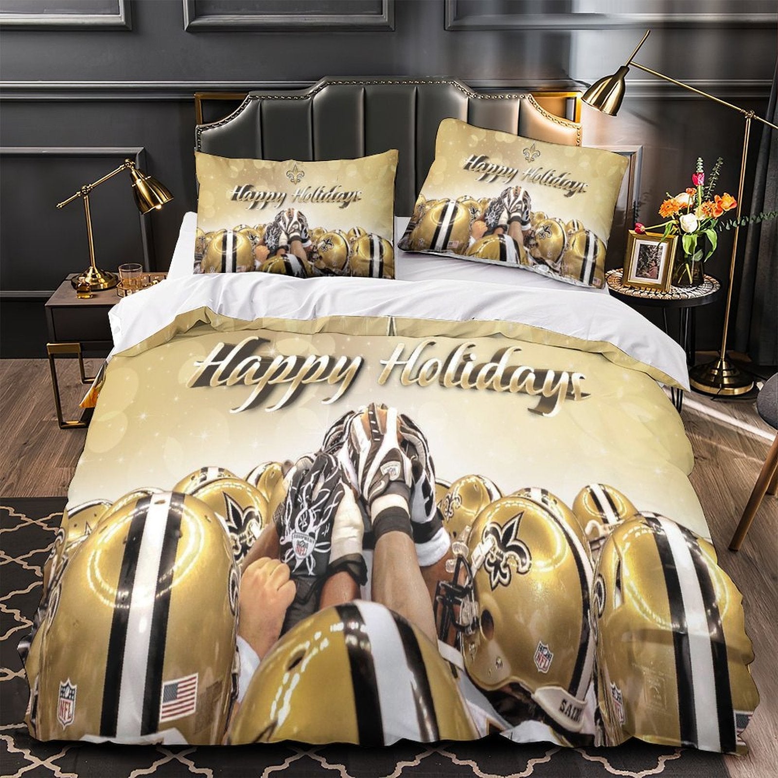 New Orleans Saints Bedding Set Duvet Cover Without Filler (Online Order Only)
