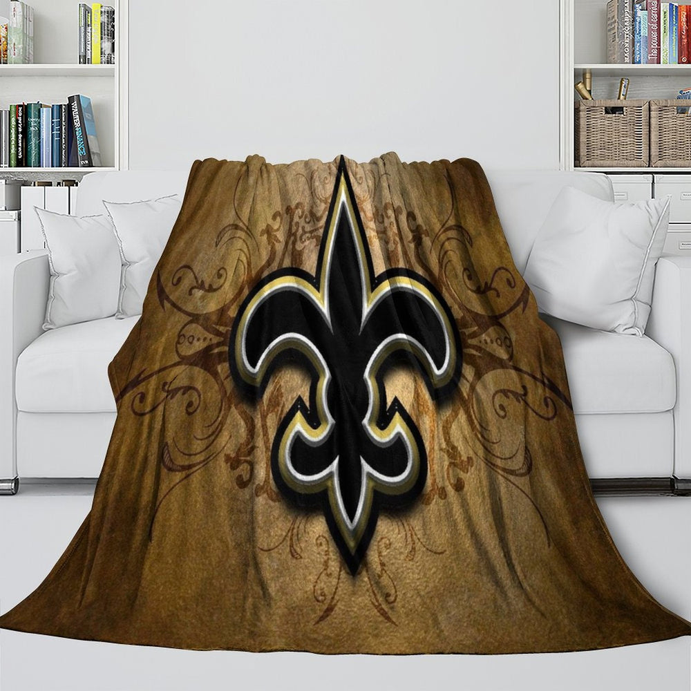 New Orleans Saints Blanket Flannel Fleece Throw Room Decoration (Online Order Only)