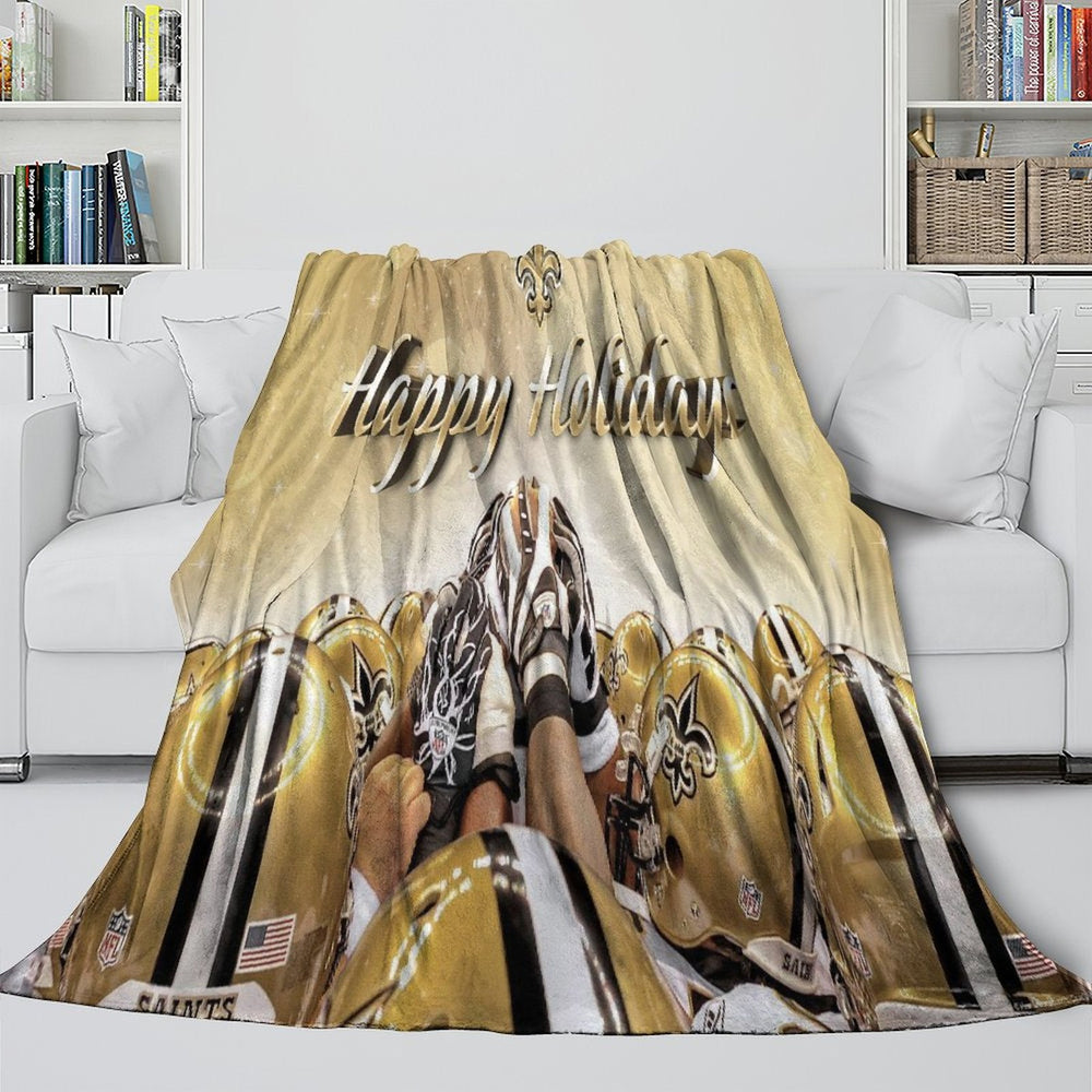 New Orleans Saints Blanket Flannel Fleece Throw Room Decoration (Online Order Only)