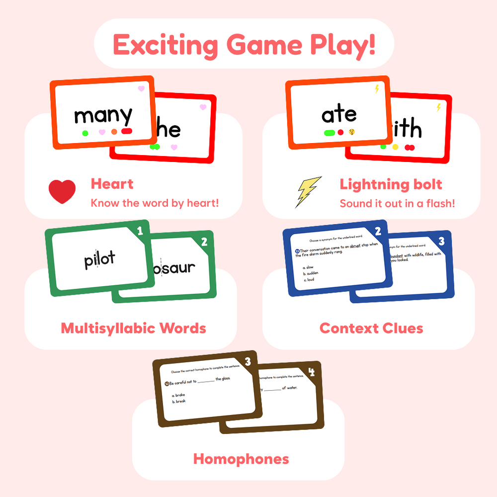 Sight Words + Expansion 3-5 Card Packs (ONLINE ORDER ONLY)