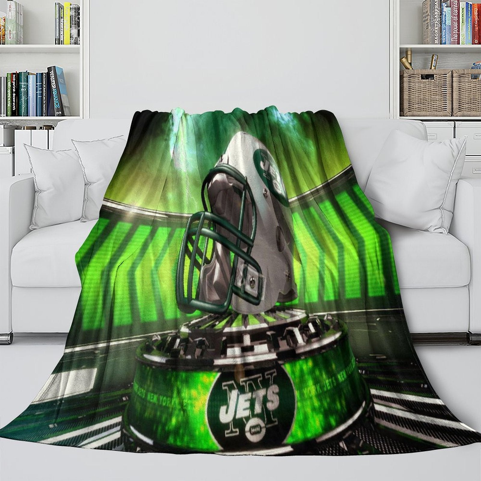 New York Jets Blanket Flannel Fleece Throw Room Decoration (Online Order Only)