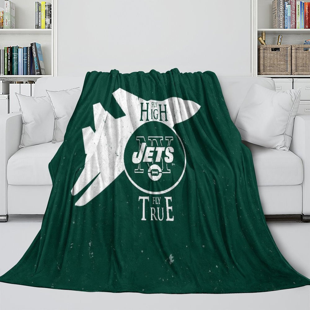 New York Jets Blanket Flannel Fleece Throw Room Decoration (Online Order Only)