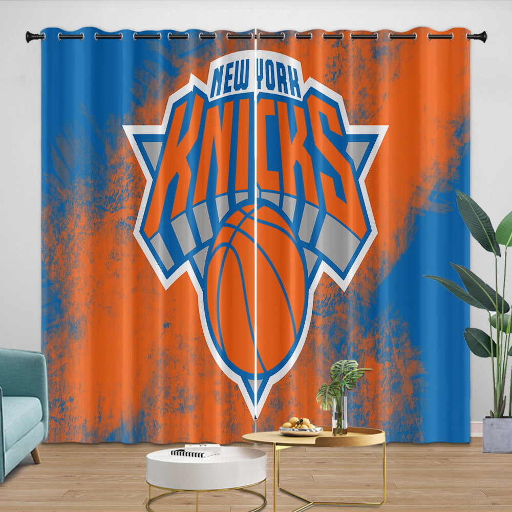 New York Knicks Curtains Blackout Window Drapes Room Decoration (Online Order Only)