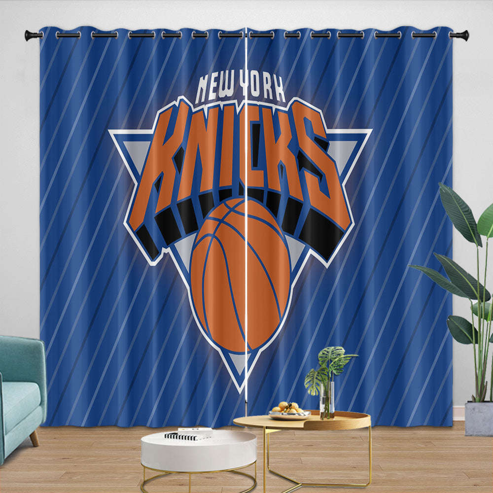 New York Knicks Curtains Blackout Window Drapes Room Decoration (Online Order Only)