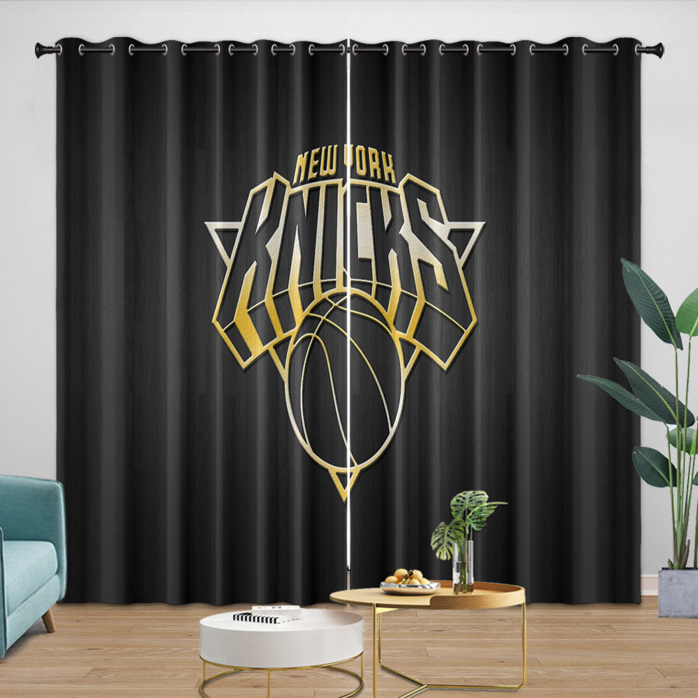 New York Knicks Curtains Blackout Window Drapes Room Decoration (Online Order Only)