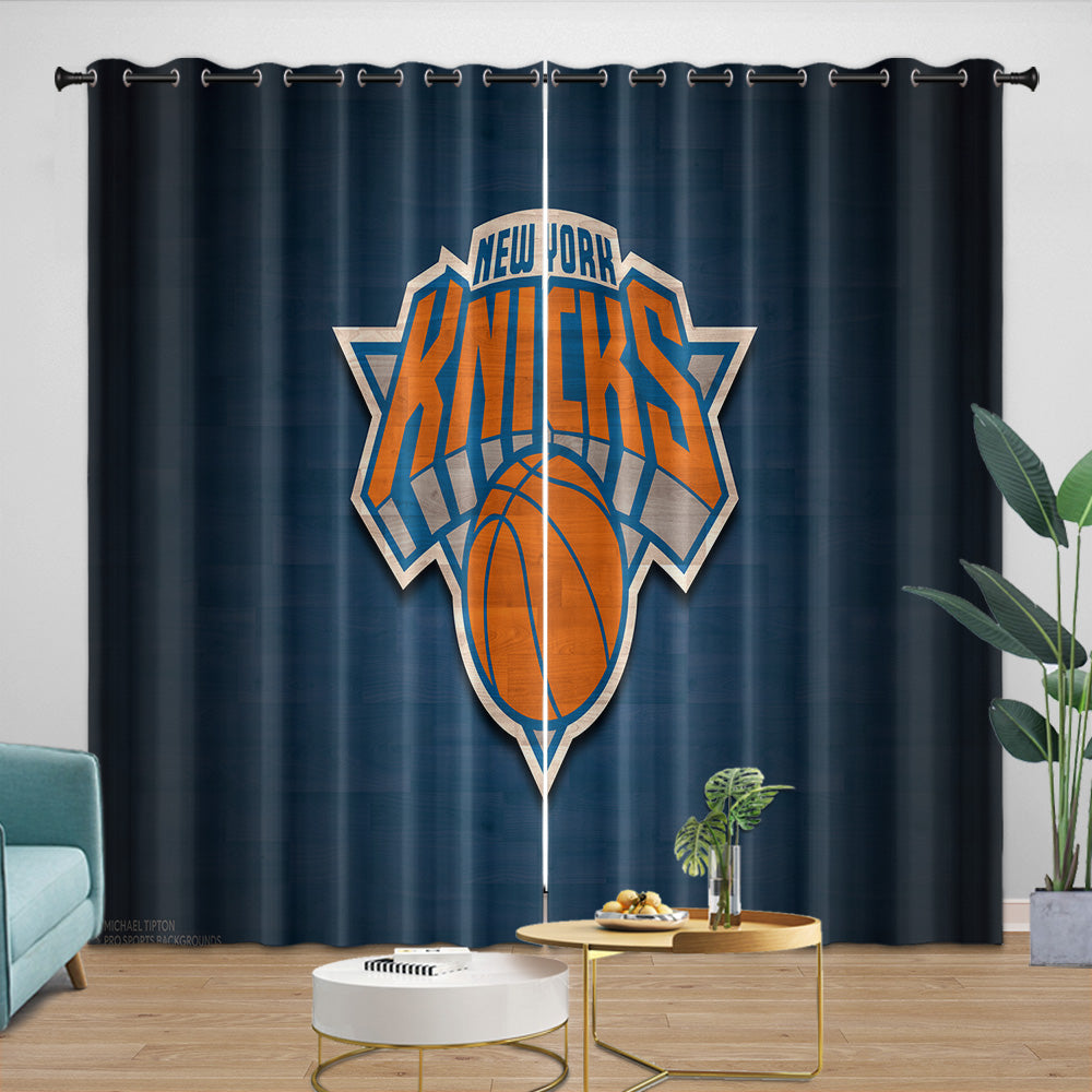New York Knicks Curtains Blackout Window Drapes Room Decoration (Online Order Only)