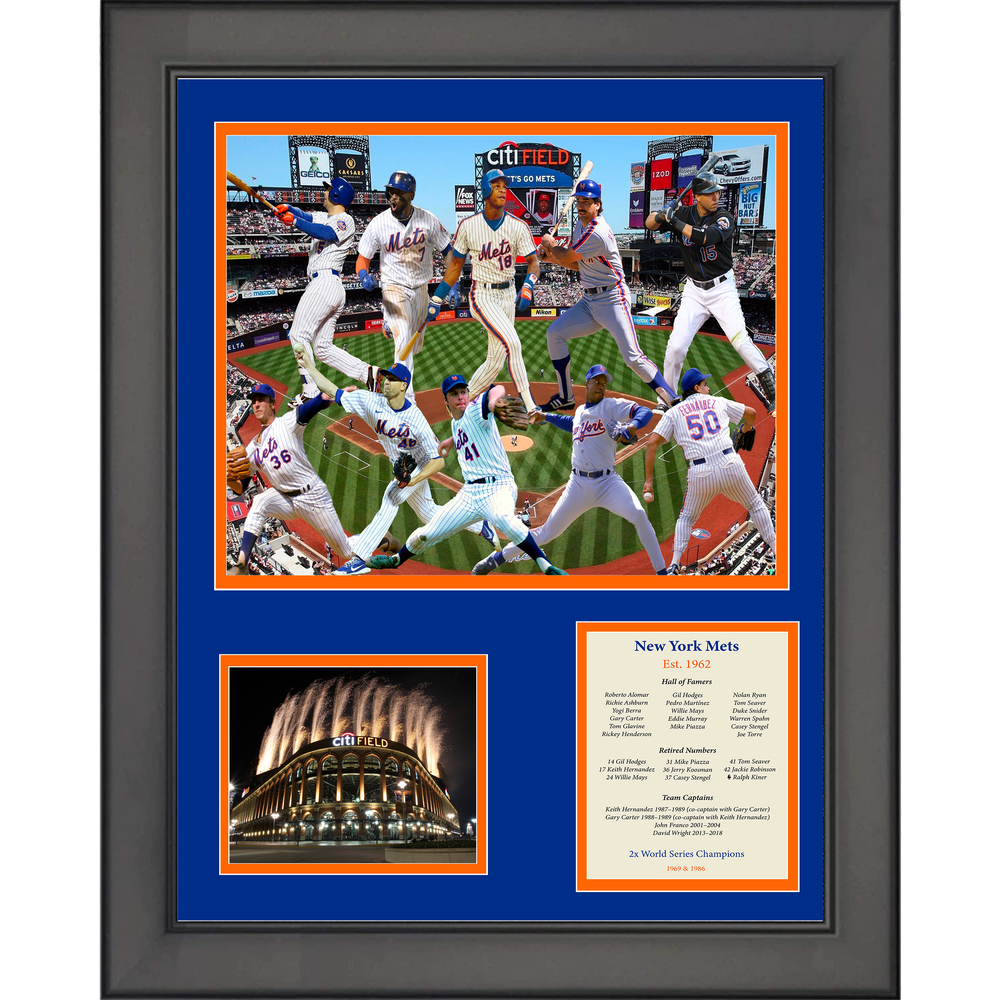 Framed New York Mets All-Time Greats 11"x14" Baseball Three Photo Collage (ONLINE ORDER ONLY)