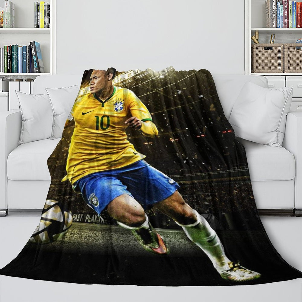 Neymar Blanket Flannel Throw Room Decoration (Online Order Only)