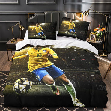 Neymar Pattern Bedding Set Quilt Cover Without Filler (Online Order Only)
