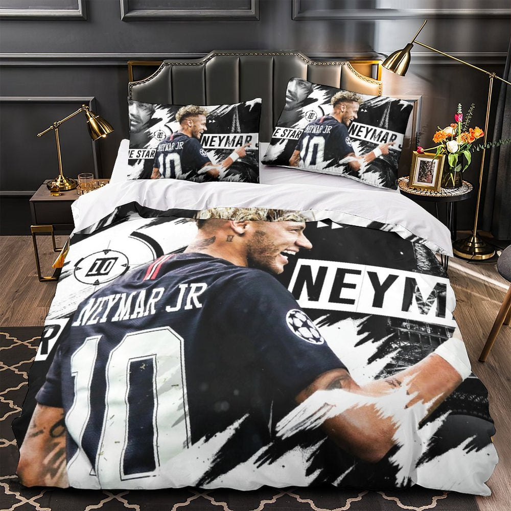 Neymar Pattern Bedding Set Quilt Cover Without Filler (Online Order Only)