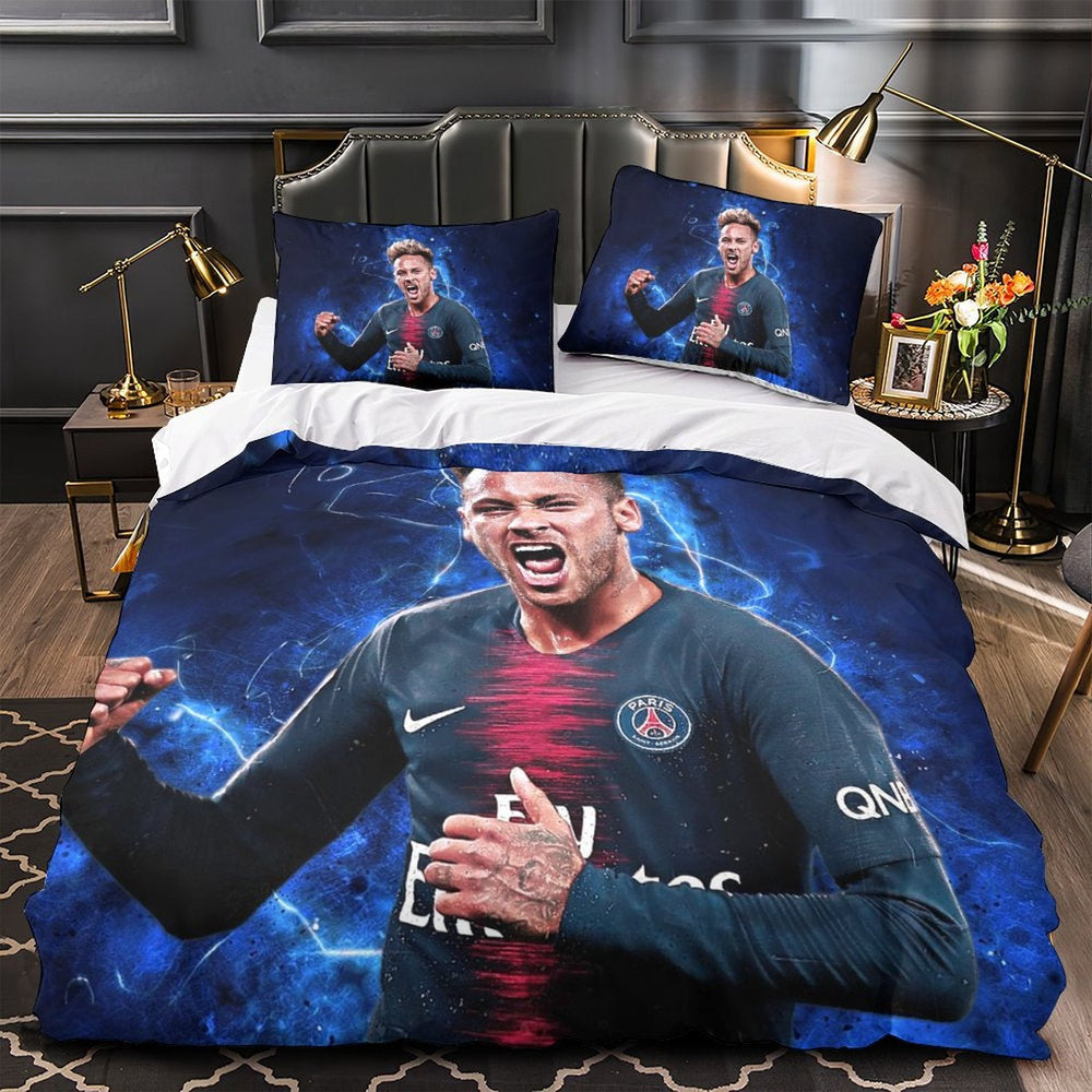 Neymar Pattern Bedding Set Quilt Cover Without Filler (Online Order Only)