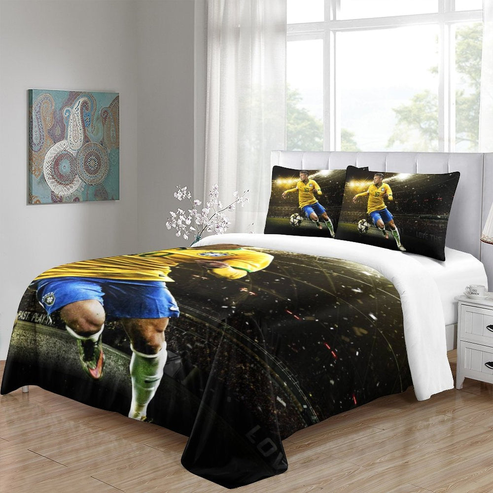 Neymar Pattern Bedding Set Quilt Cover Without Filler (Online Order Only)
