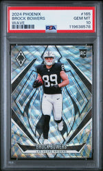 Graded 2024 Panini Phoenix Brock Bowers #165 Wave Rookie RC Football Card PSA 10 Gem Mint (ONLINE ORDER ONLY)