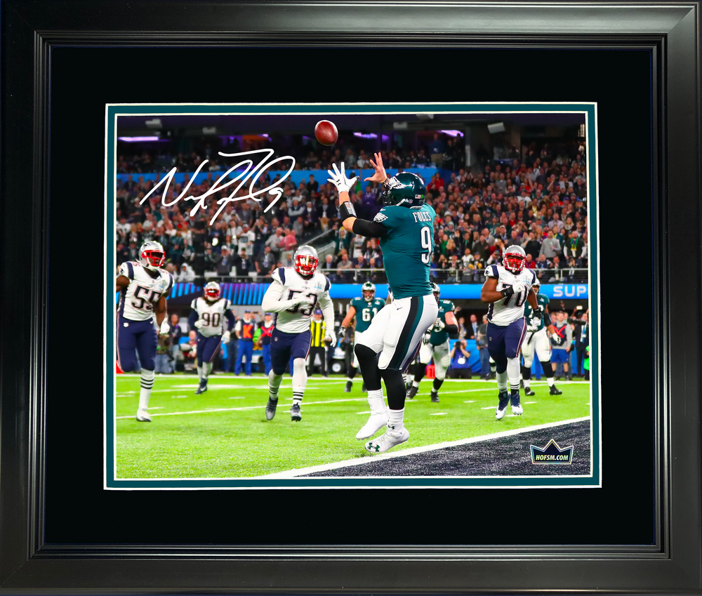 Framed Nick Foles Super Bowl LII Philly Special Facsimile Laser Engraved Signature Auto Philadelphia Eagles 11"x14" Football Photo HOFSM Holo (ONLINE ORDER ONLY)