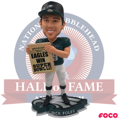 Nick Foles Super Bowl LII 52 Champions Newspaper Bobblehead (ONLINE ORDER ONLY)