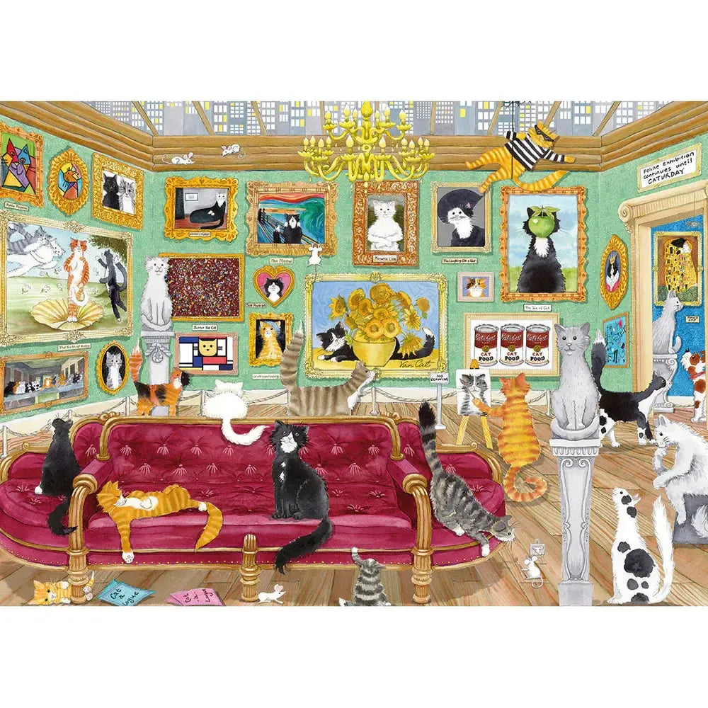 Night at the Meowseum 1000 Piece Jigsaw Puzzle Gibsons (ONLINE ORDER ONLY)