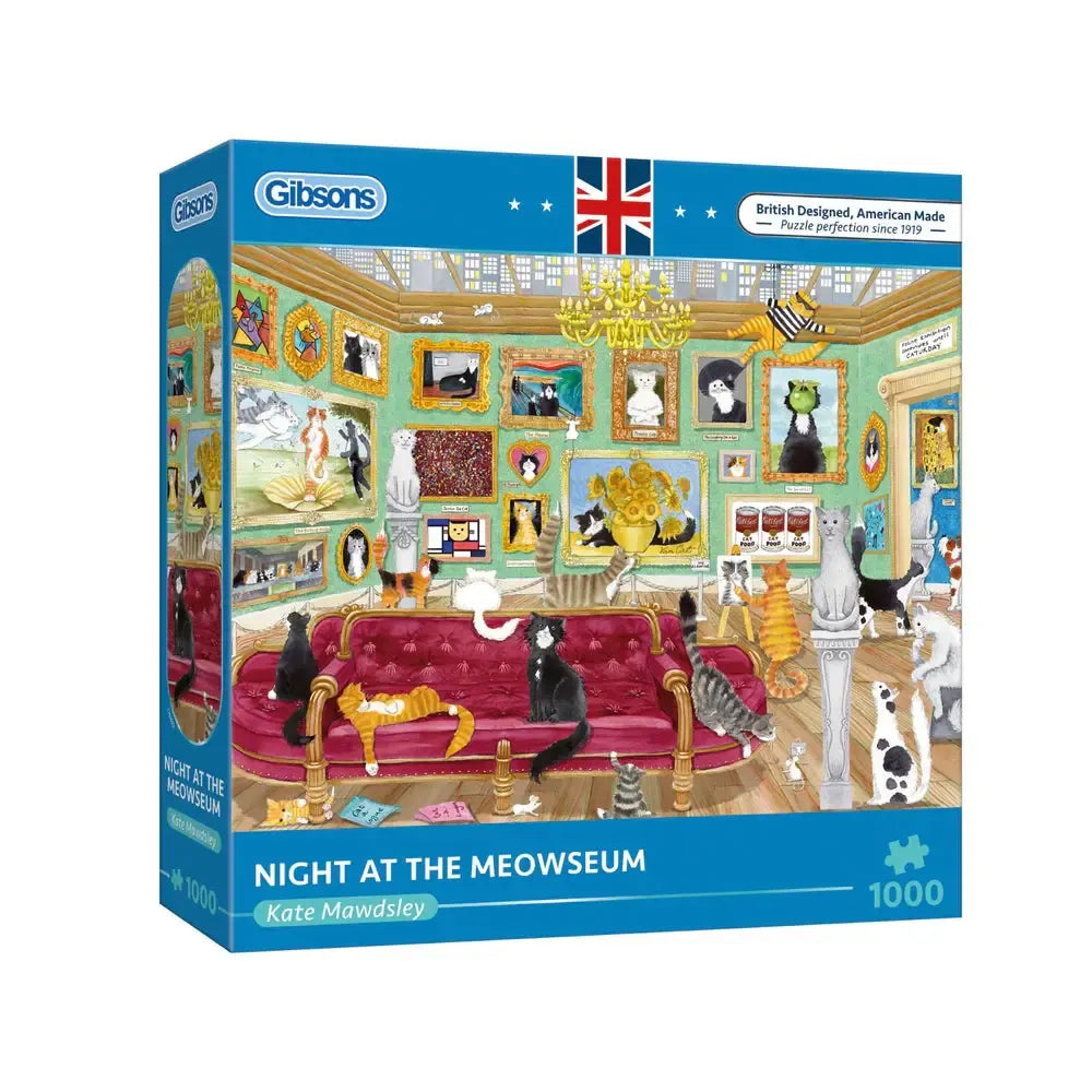 Night at the Meowseum 1000 Piece Jigsaw Puzzle Gibsons (ONLINE ORDER ONLY)