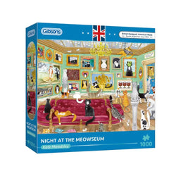 Night at the Meowseum 1000 Piece Jigsaw Puzzle Gibsons (ONLINE ORDER ONLY)