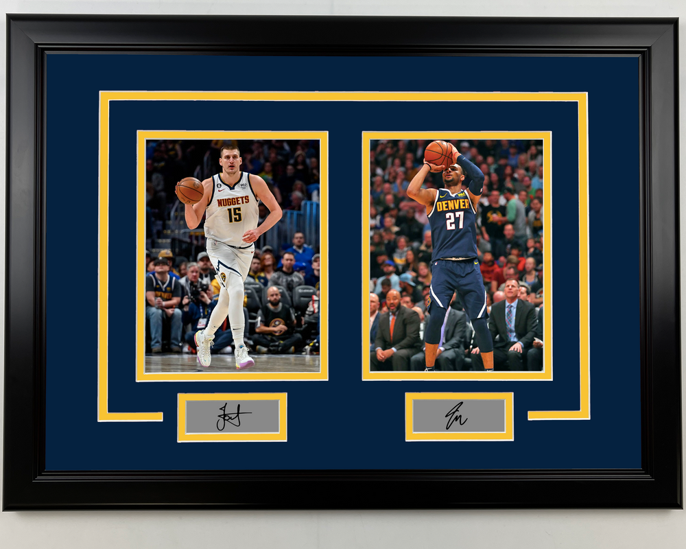 Framed Nikola Jokic & Jamal Murray Denver Nuggets 17x23 Dual Basketball Photo (ONLINE ORDER ONLY)