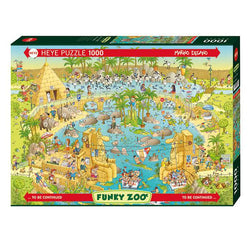 Nile Habitat Funky Zoo 1000 Piece Jigsaw Puzzle Heye (ONLINE ORDER ONLY)