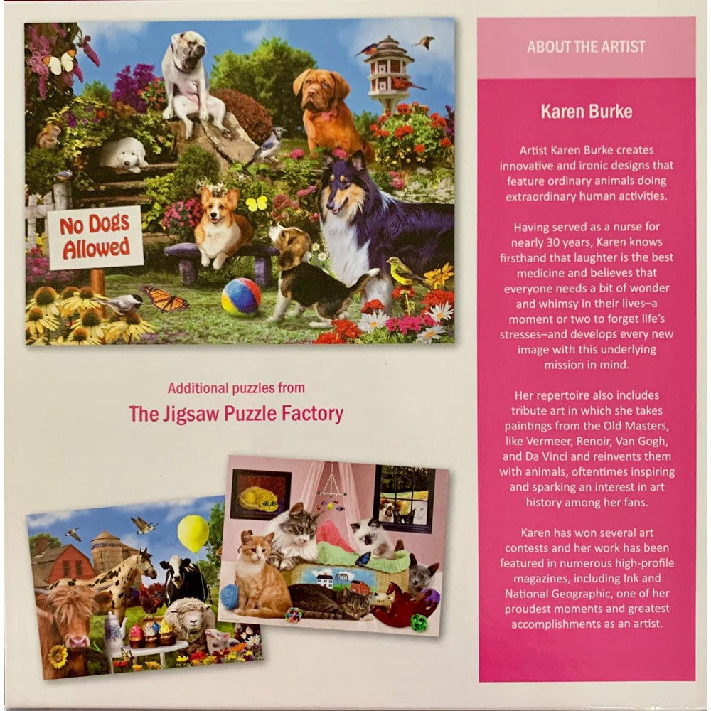 No Dogs Allowed A Bit of Whimsy 500 Piece Jigsaw Puzzle Leap Year (ONLINE ORDER ONLY)