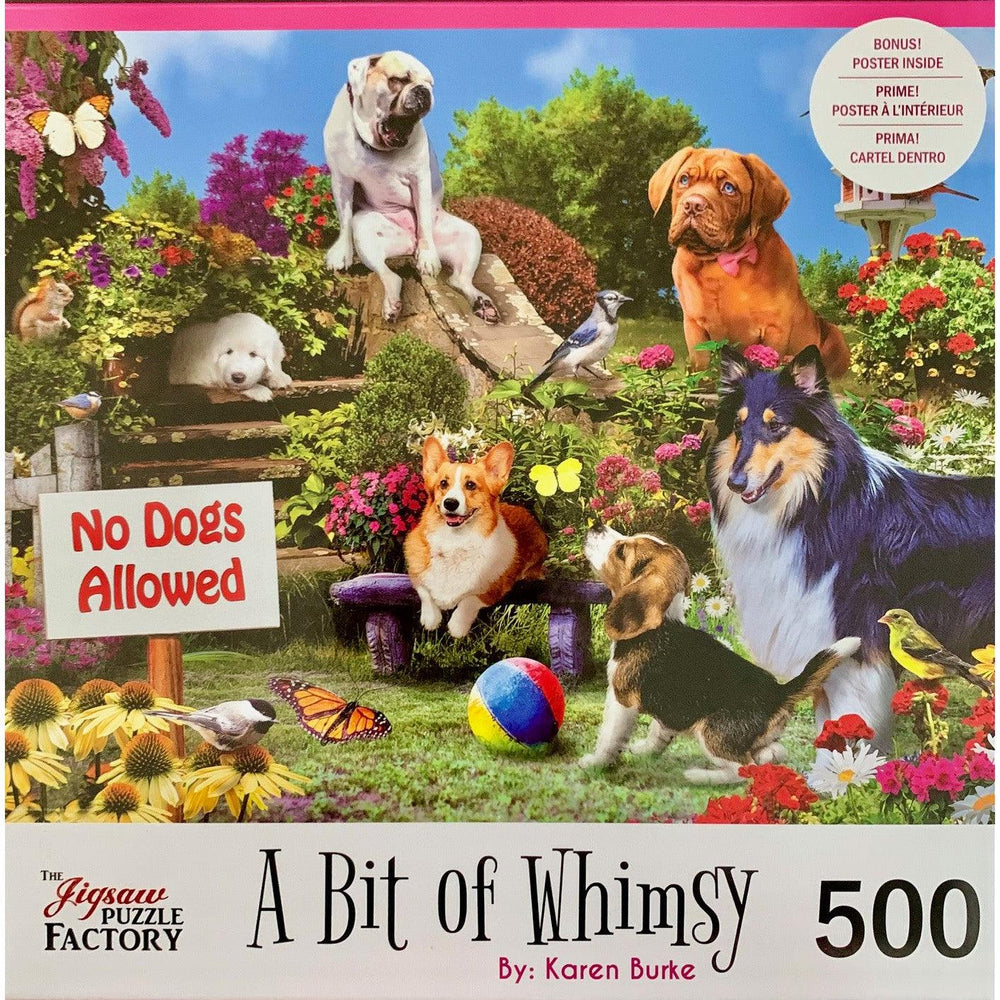 No Dogs Allowed A Bit of Whimsy 500 Piece Jigsaw Puzzle Leap Year (ONLINE ORDER ONLY)