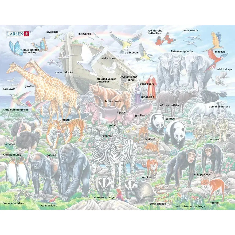 Noah's Ark Animals 53 Piece Tray Jigsaw Puzzle Larsen