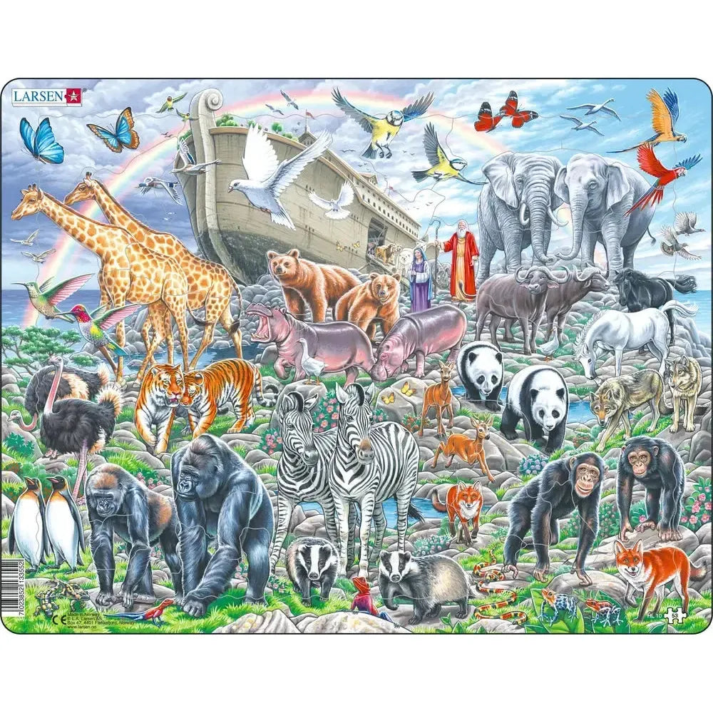 Noah's Ark Animals 53 Piece Tray Jigsaw Puzzle Larsen