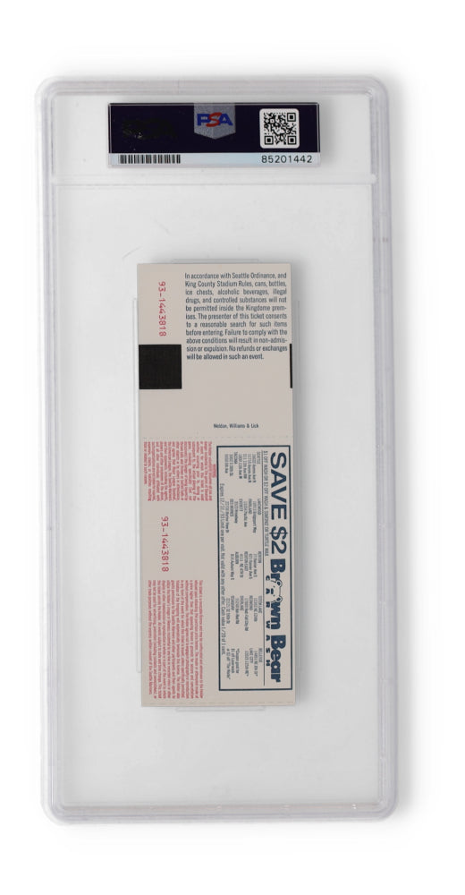 Nolan Ryan Signed September 22, 1993 Original Last Game Ticket Inscribed "My Last Game" PSA 10 (ONLINE ORDER ONLY)