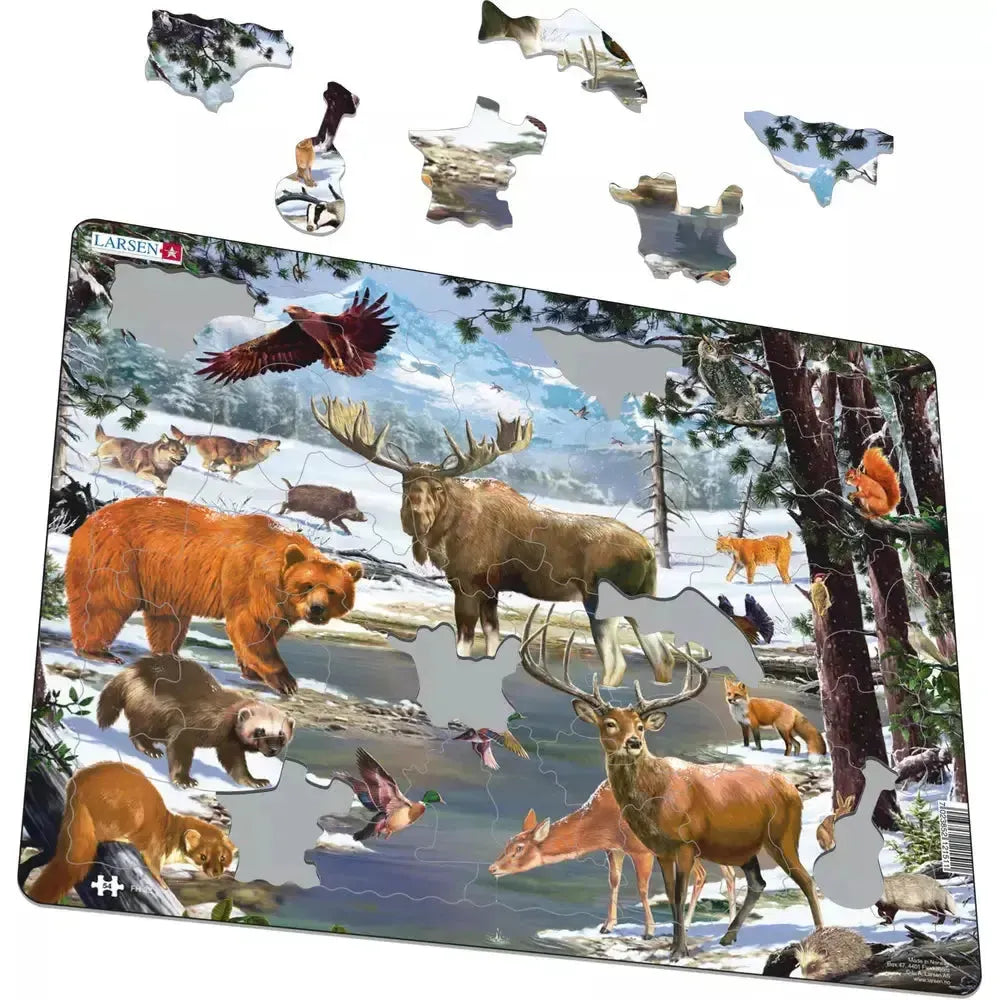 Nordic Forest Animals 54 Piece Tray Jigsaw Puzzle Larsen