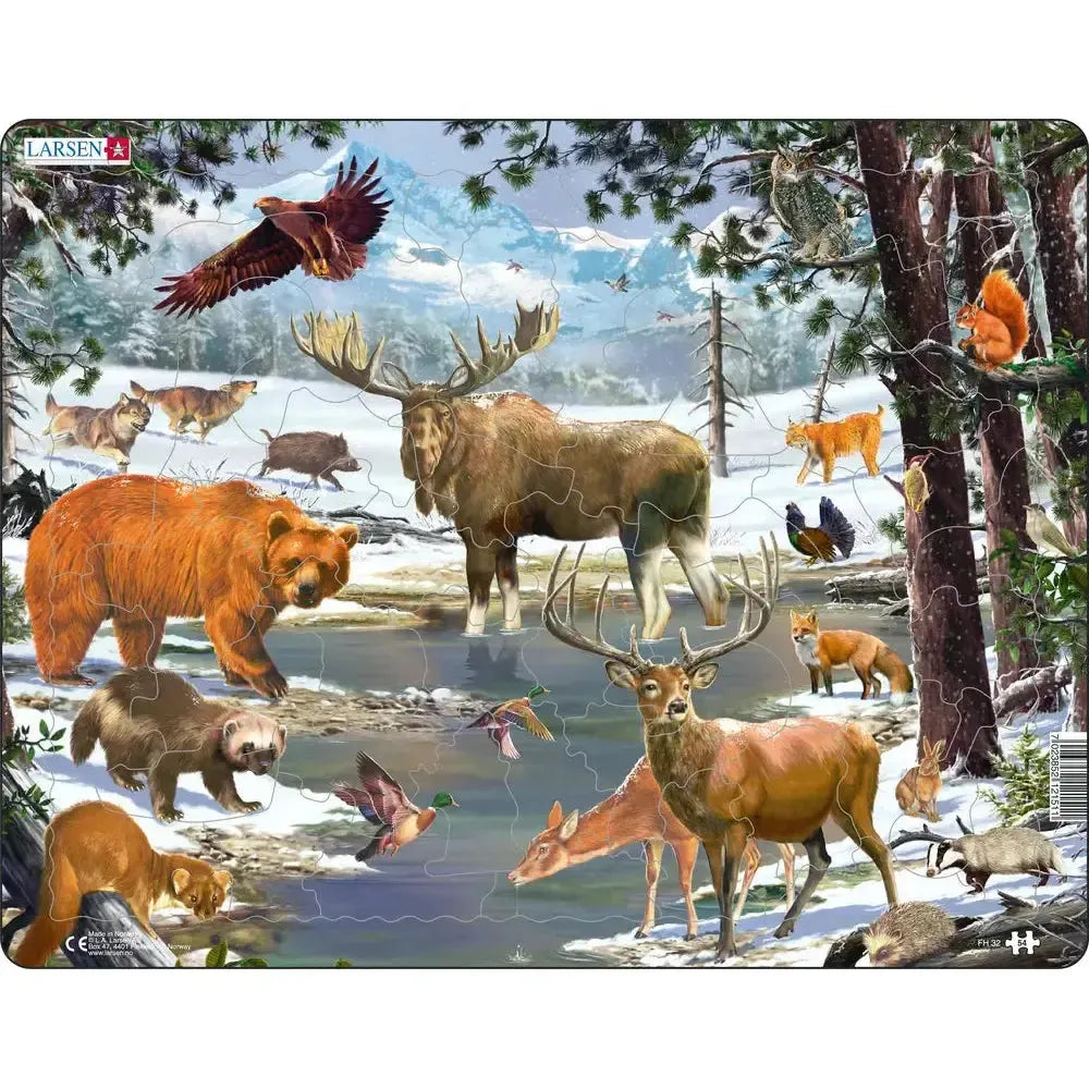 Nordic Forest Animals 54 Piece Tray Jigsaw Puzzle Larsen