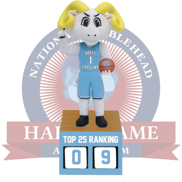 North Carolina Tar Heels Basketball Top 25 Ranking Tracker Bobblehead (Presale) (ONLINE ORDER ONLY)