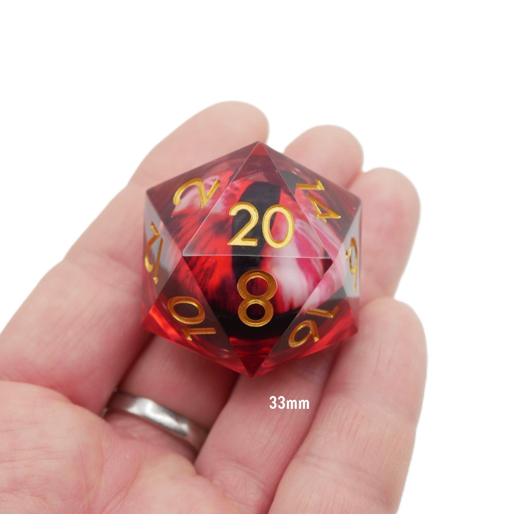 Nosferatu's Eye - Giant D20 Moving Eye DnD Dice | Acrylic RPG Gaming Dice (ONLINE ORDER ONLY)