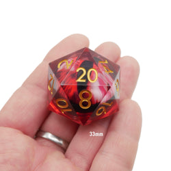 Nosferatu's Eye - Giant D20 Moving Eye DnD Dice | Acrylic RPG Gaming Dice (ONLINE ORDER ONLY)