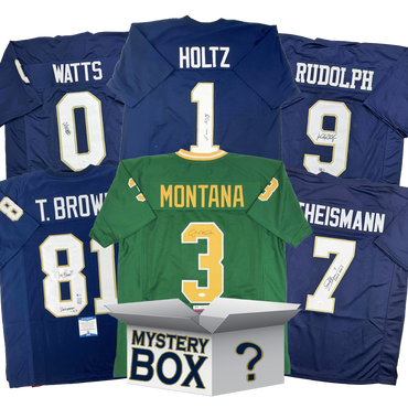 Autographed/Signed Notre Dame College Football Jersey Mystery Box with PSA JSA or Beckett COA (ONLINE ORDER ONLY)