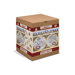Nova Terrarum Antique Map 505 Piece Wood Jigsaw Puzzle Wooden City (ONLINE ORDER ONLY)