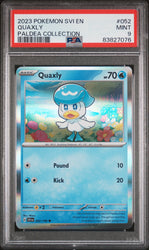 2023 POKEMON SVI EN-SCARLET & VIOLET QUAXLY PALDEA COLLECTION #52 PSA 9 (Online Order Only)