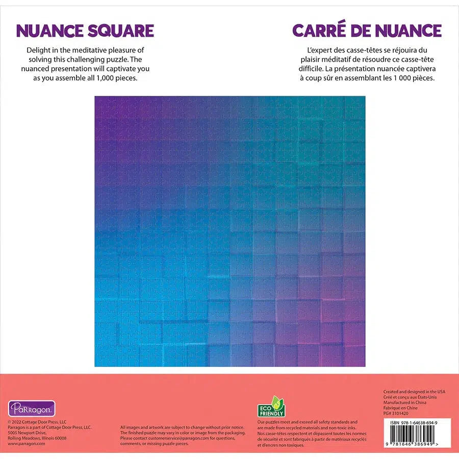 Nuance Square 1000 Piece Jigsaw Puzzle Parragon (ONLINE ORDER ONLY)