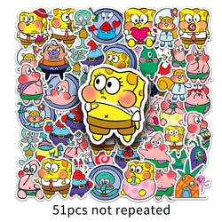 Mr Bean Stickers 50 Pieces Cute Funny Cartoon Mr Bean Classic Movie Animation Image Waterproof Stickers (ONLINE ORDER ONLY)