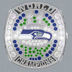 New 2025 Seahawks Championship Ring – Super Bowl 60 Fan Replica Ring
