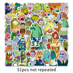 Mr Bean Stickers 50 Pieces Cute Funny Cartoon Mr Bean Classic Movie Animation Image Waterproof Stickers (ONLINE ORDER ONLY)