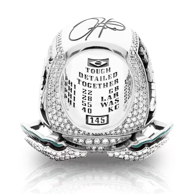 Philadelphia Eagles Super Bowl LIX Rings #1 Hurts MVP Edition with Wings Pop Out (ONLINE ORDER ONLY)