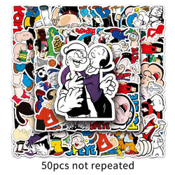 Mr Bean Stickers 50 Pieces Cute Funny Cartoon Mr Bean Classic Movie Animation Image Waterproof Stickers (ONLINE ORDER ONLY)